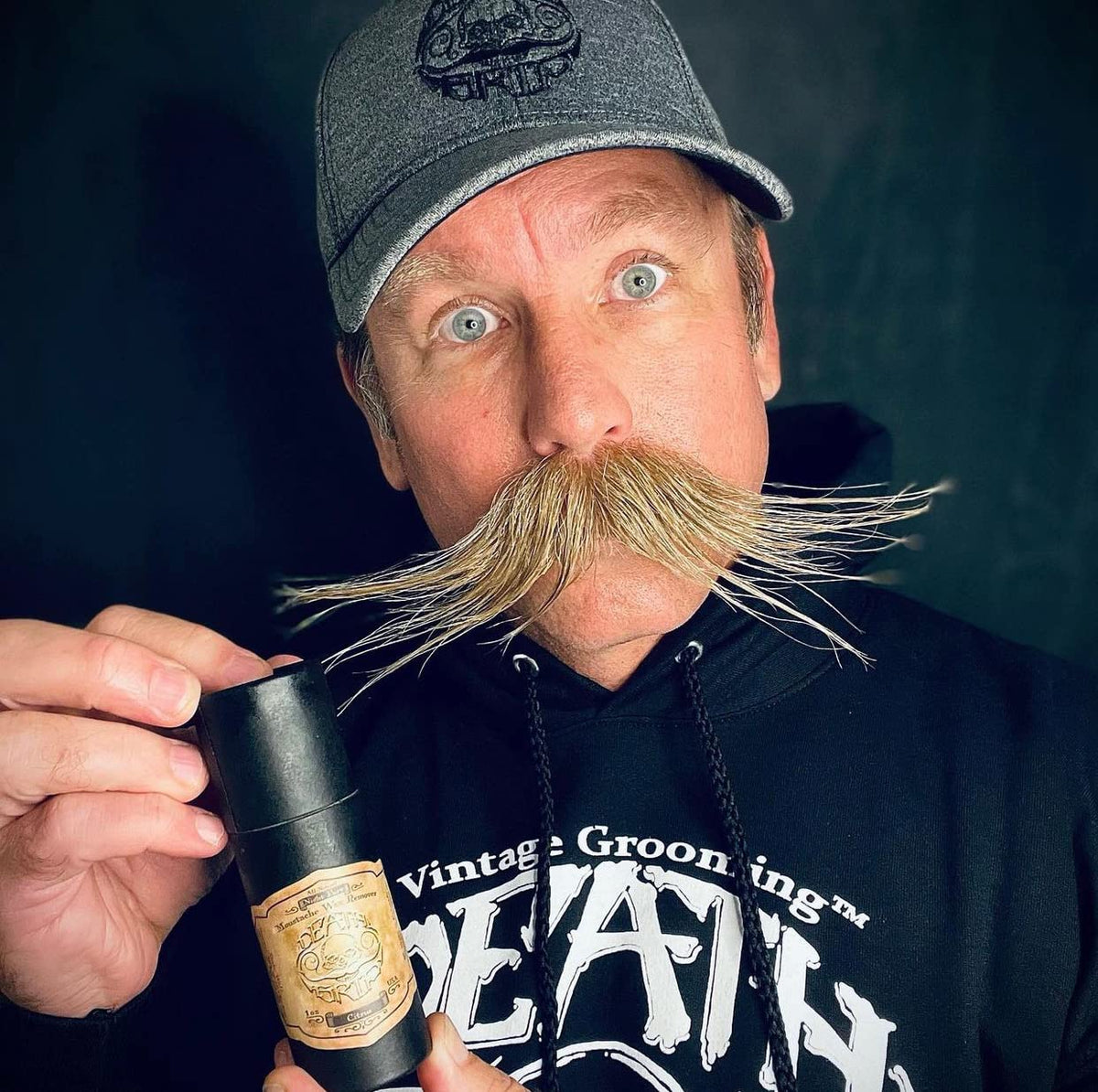 THE VINTAGE GROOMING CO. Moustache Wax Remover For Handlebar Moustaches by Death Grip Strong Hold Mustache Wax (Night Fury Mustache Wax Remover)