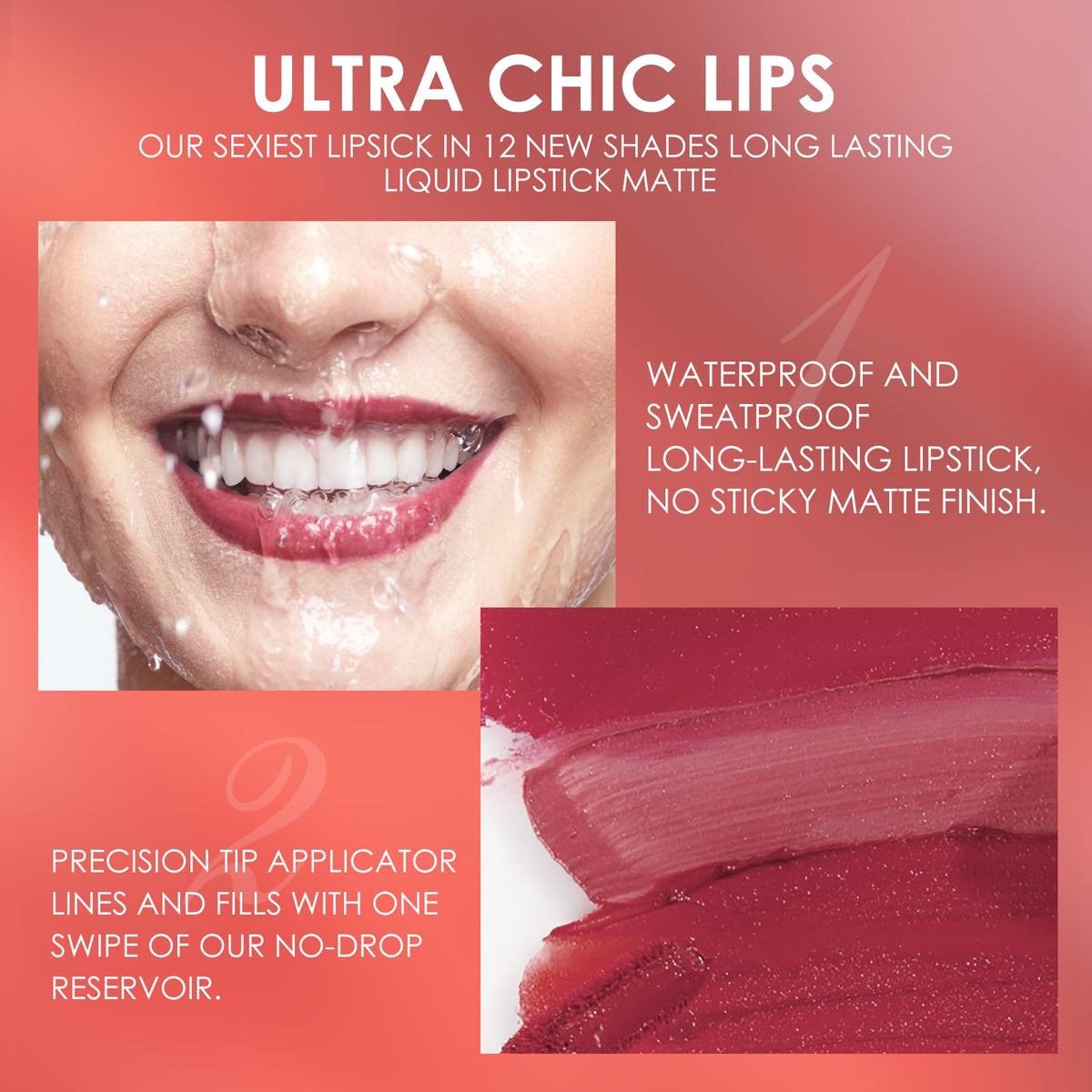 LANGMANNI 4pcs Matte Lipstick with Lipliners Durable Makeup Set,Long-Lasting Non-Stick Cup Not Fade Waterproof Pigmented Velvet Lipgloss Kit Beauty Cosmetics Makeup Gift for Girls(#12811)