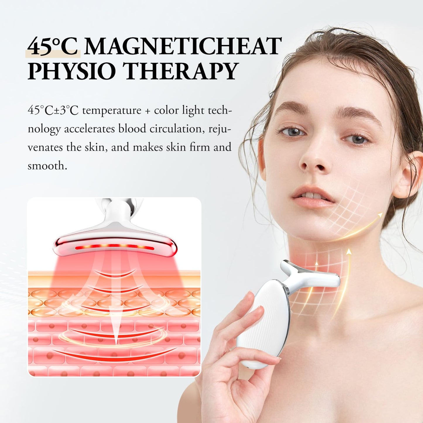 ANLAN Face Massager,7-in-1 Facial Lifting Device,Face Sculpting Device,7 Colors 3 Modes Facial Massager Electric Anti-Aging,45°C EMS Red Light Therapy Neck Lift Wrinkle Remover Skin Tighten Machine