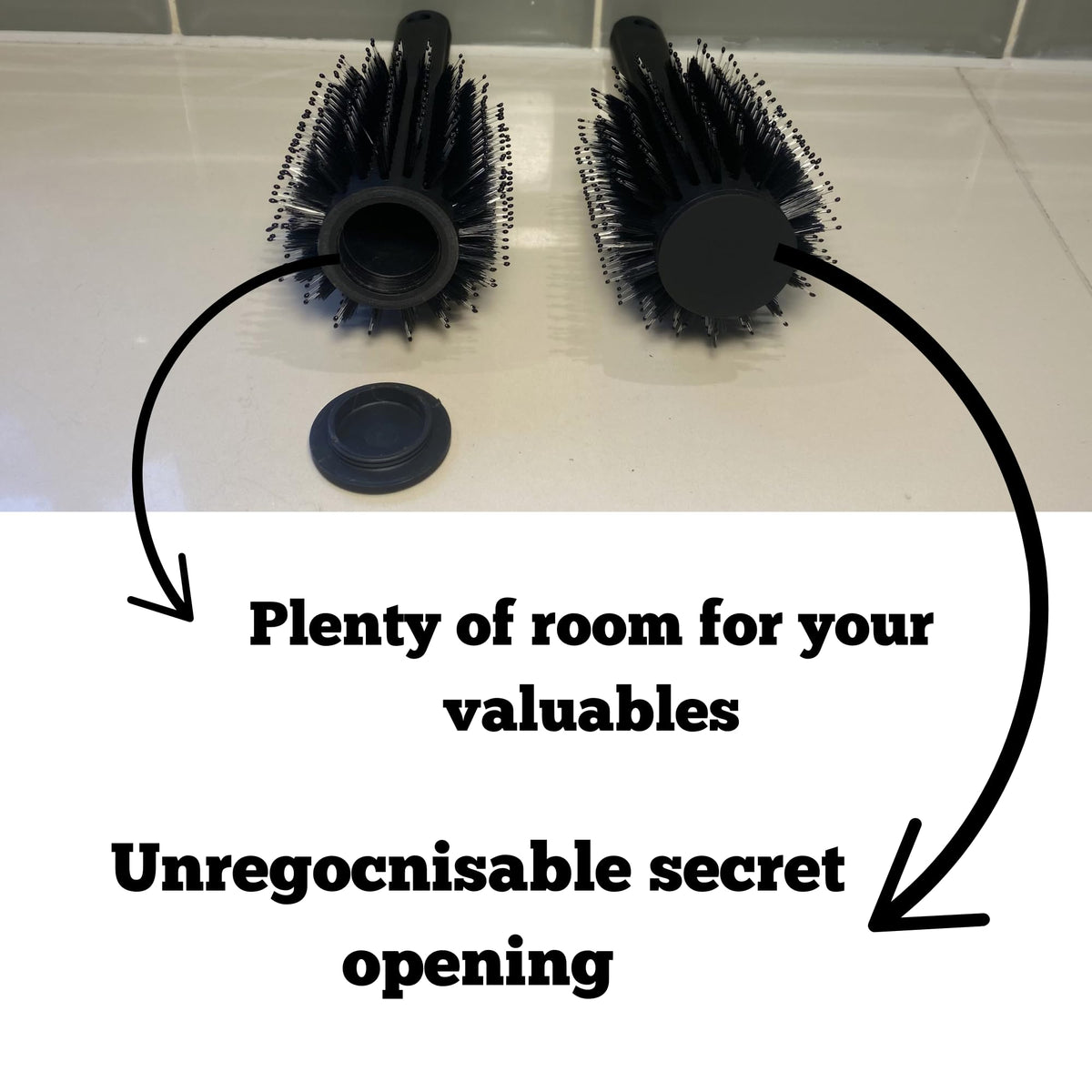 MAGSYNIX Hair Brush with Hidden Compartment Diversion Safe - Discreet Storage Secret Stash Device for Home, Festivals, Concerts, Music Events, Raves, Parties. Conceal Valuables, Cash, Jewelry, and More