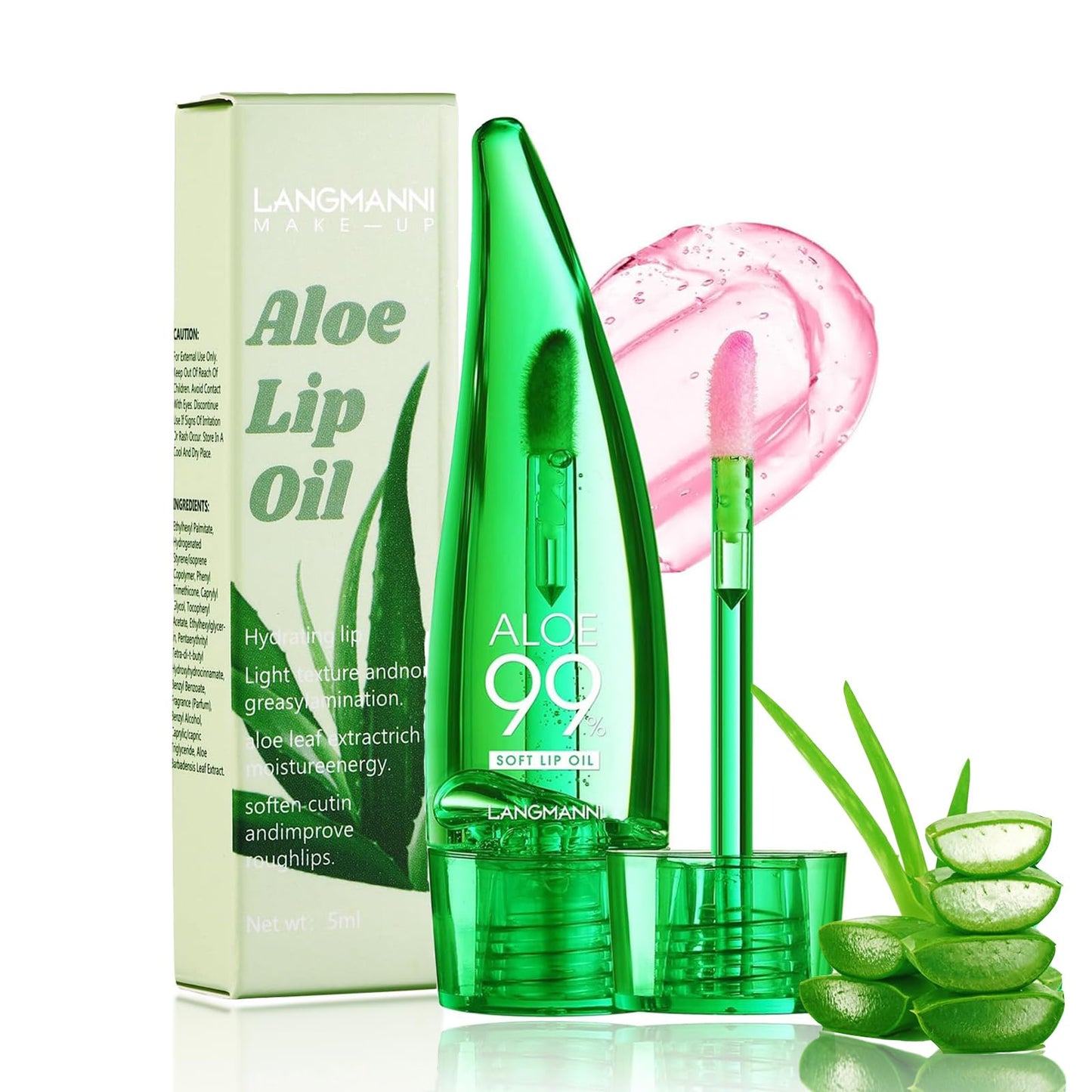 syloripha Syloripha Aloe Vera Lip Oil - PH Temperature Color Changing Gloss, Long Lasting Moisturizing Lip Care Balm, Light Texture No Greasy Lip Care Product For Women