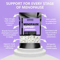 DEENVIDA NUTRITION Halal Menopause Supplements for Women, Perimenopause & Menopause Support, Multi-Nutrient Wellbeing Support, Suitable for Vegetarians, 1 Month Supply, 60 Capsules, DeenVida Nutrition