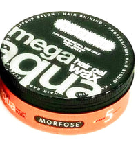Morfose Mega Aqua Hair Gel Wax - Shine Look, Edge Control,Ultra Hold for Men & Women, Developed by Barbers - Hair Gel, Hair Wax, Hair Powder, Pomade & Clay for Styling (150 ml, Mega Aqua)