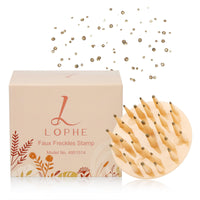 LOPHE Liquid Freckle Pen, Waterproof Freckle Stamp for Natural Sun-Kissed Makeup Natural Lifelike Freckle Makeup Pen Upgrade Fake Freckles Air Cushion Stamp for All Skin Tones（Light brown）
