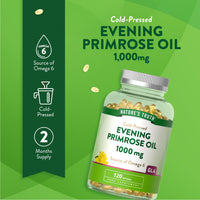 Nature's Truth Evening Primrose Oil 1000mg | 120 Softgel Capsules | High Strength Omega 6 and GLA | Cold-Pressed | Natures Truth