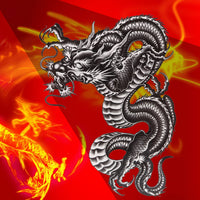 ULTNICE Large Large Temporary Arm Tattoo Stickers Waterproof Dragon Sleeve Transfers for Men Women Scar Cover Body Art 21X15cm