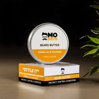 MO BRO'S Beard Butter | Protect, Soften & Condition Your Facial Hair | Vanilla & Mango | 25ml