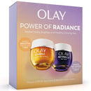 Olay Power of Radiance Giftset: Vitamin C Anti-Dark Spot SPF 30 Face Moisturiser Day Cream 50ml + Retinol 24 Night Cream Face Moisturiser 50ml, Skincare for Glow, Brightening and Overnight Renewal