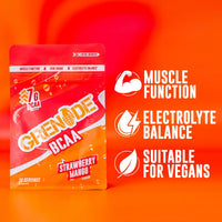 Grenade BCAA Intra Workout Powder Zero Sugar Drink Packed with Amino Acids Including B-Vitamins, Magnesium & Glutamine (30 Servings) - Strawberry Mango, 390 g (Pack of 1)