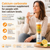 SunVit-D3 Sunvit-D3 Dissolvable Effervescent Lemon Calcium Fizzy Tablets 600mg, with Vitamin D3 400IU Daily Support for Strong Bones & Immune Health, Effervescent Calcium and Vitamin D Tablets 14 X 4 Tubes
