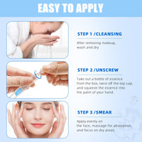 Pothenika Hydrating Hyaluronic Acid, Anti-Aging Hyaluronic Acid Serum for Face, Collagen Face Moisturiser for Dry and Dull Skin, Single-Use Vials Skincare Face Serum, Reduce Spots (30pcs)