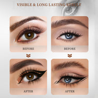 L0famy 2 In 1 Eyebrow Pencil, Double Headed Eyebrows Pen With 4-Fork-Tip & Precise Brush-Tip, Long-lasting & Waterproof Eyebrow Pencil And Eyeliner