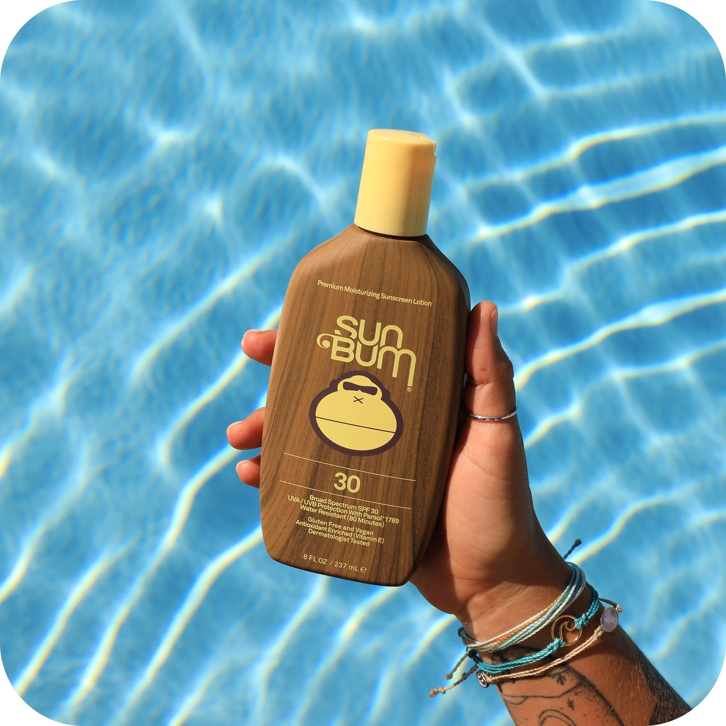 SUN BUM Sun Bum Original SPF 30 Sun Cream Lotion, Moisturizing Sunscreen with Vitamin E, Vegan and Reef Friendly, Broad Spectrum UVA/UVB Protection, 237ml