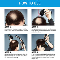 Pegciz Professional Quality Hair Fibres, Hair Fibres Black for Thinning Hair, Instantly Conceals Hair Loss in 15 Sec, Hair Loss Concealer for Women and Men (Black)