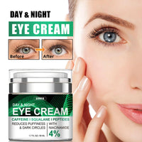 QIEEUMIN Caffeine Eye Cream for Dark Circles and Puffy Eyes with 4% Niacinamide Anti-Aging Collagen Eye Cream for Wrinkles Deeply Nourishing Skin Tightening 50ml