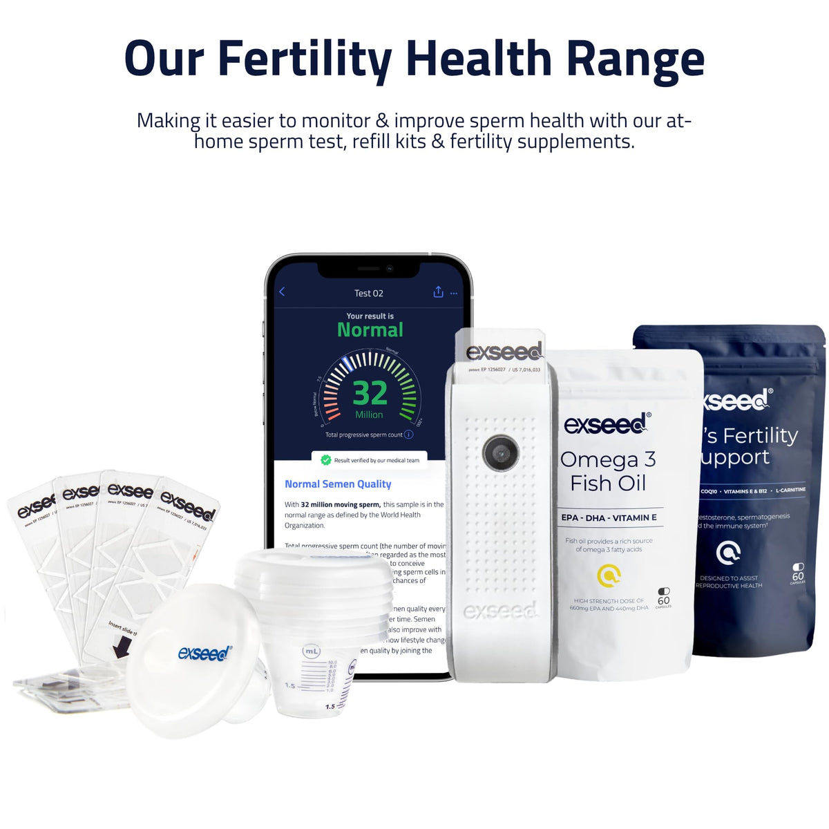 ExSeed Multivitamin Tablets for Men - Daily Supplements for Male Fertility Support & Sperm Health - Semen Quality Booster - Antioxidant Rich Immune Health Supplements - Enhanced Sperm Progression