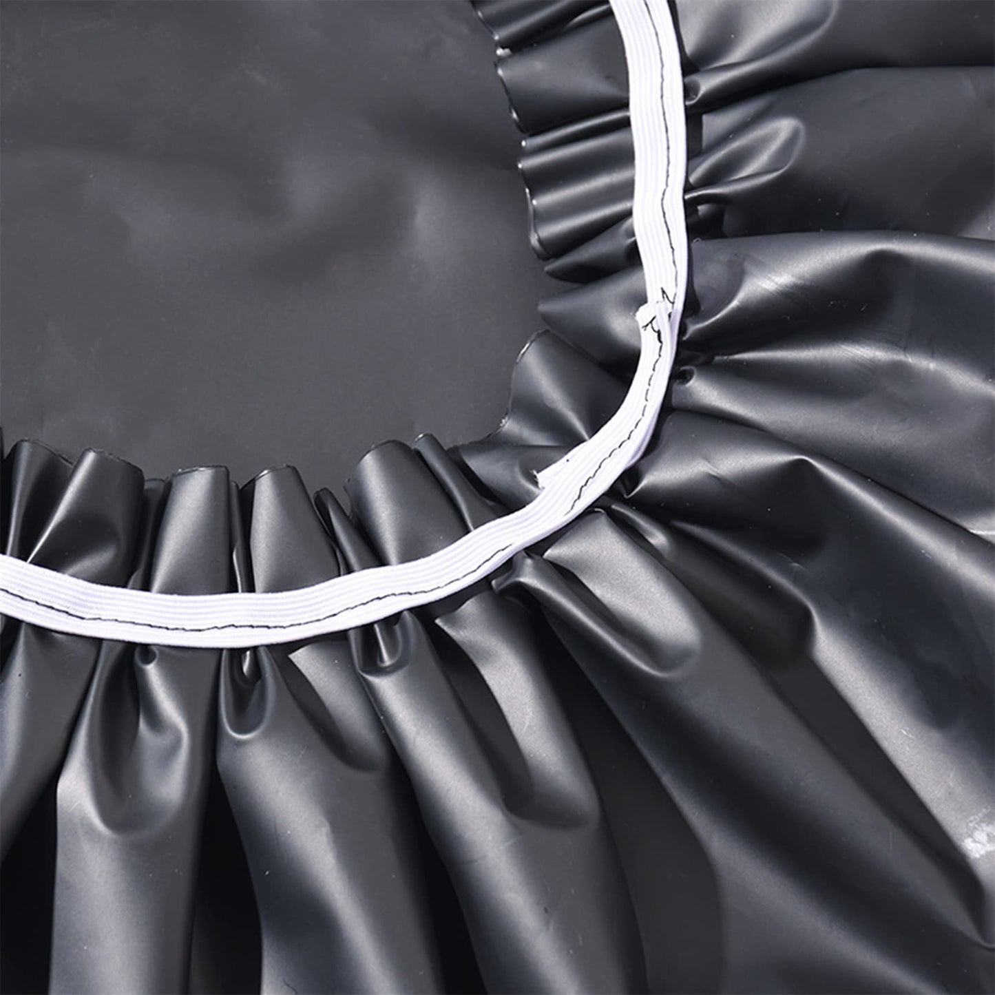 FIWOODELF Jumbo Shower Caps 2 Packs Waterproof & Adjustable & Reusable Shower Cap for Women Extra Large Shower Cap Bath Hair Caps(Black and White）