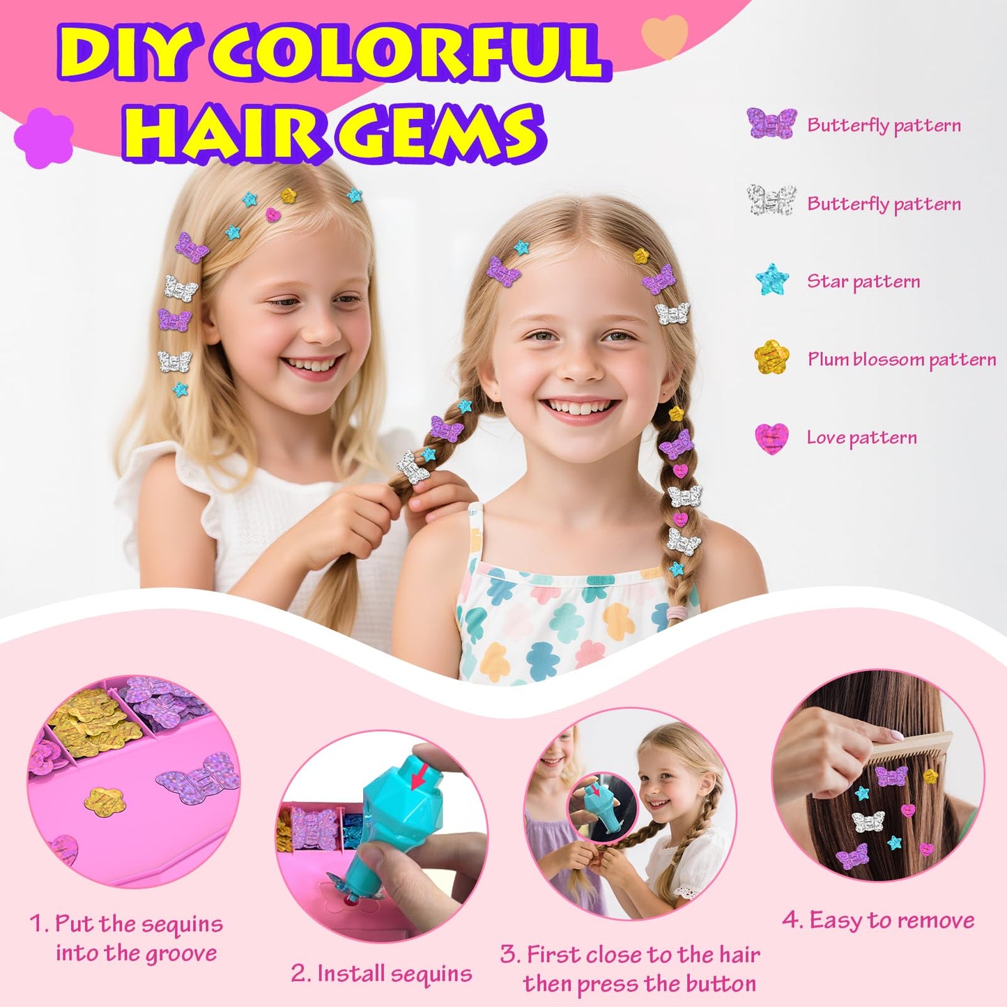 Dkinghome kids Nail Art Kit for Girls, Nail Polish Set Girls Toys Nail Varnish Sets Girl Gifts for Kids Birthday Presents Gifts for 6 7 8 9 10 11 12 years old Girl