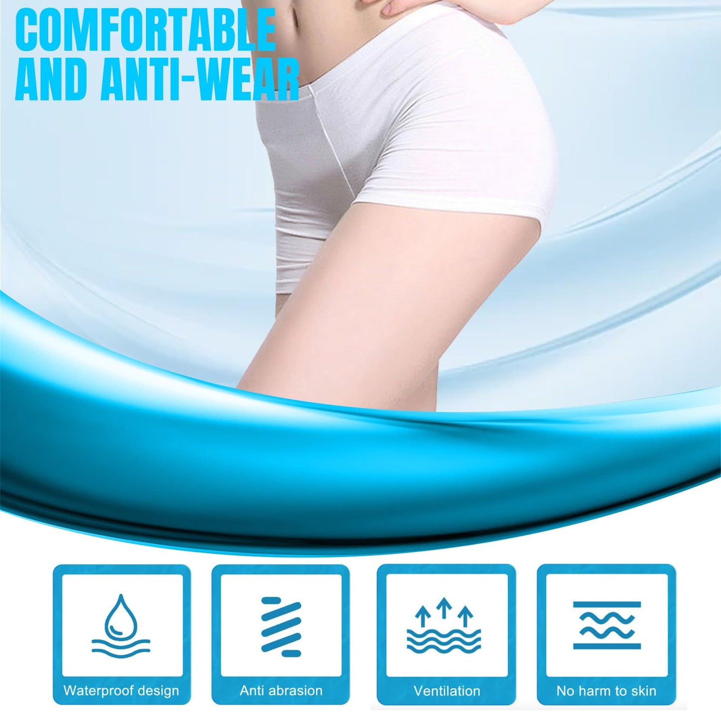 Leogony 3PCS Anti Chafing Cream, Waterproof Anti Chafe Stick, for Heel,Lower Arm,Legs,Skin Protection, Thigh Rescue