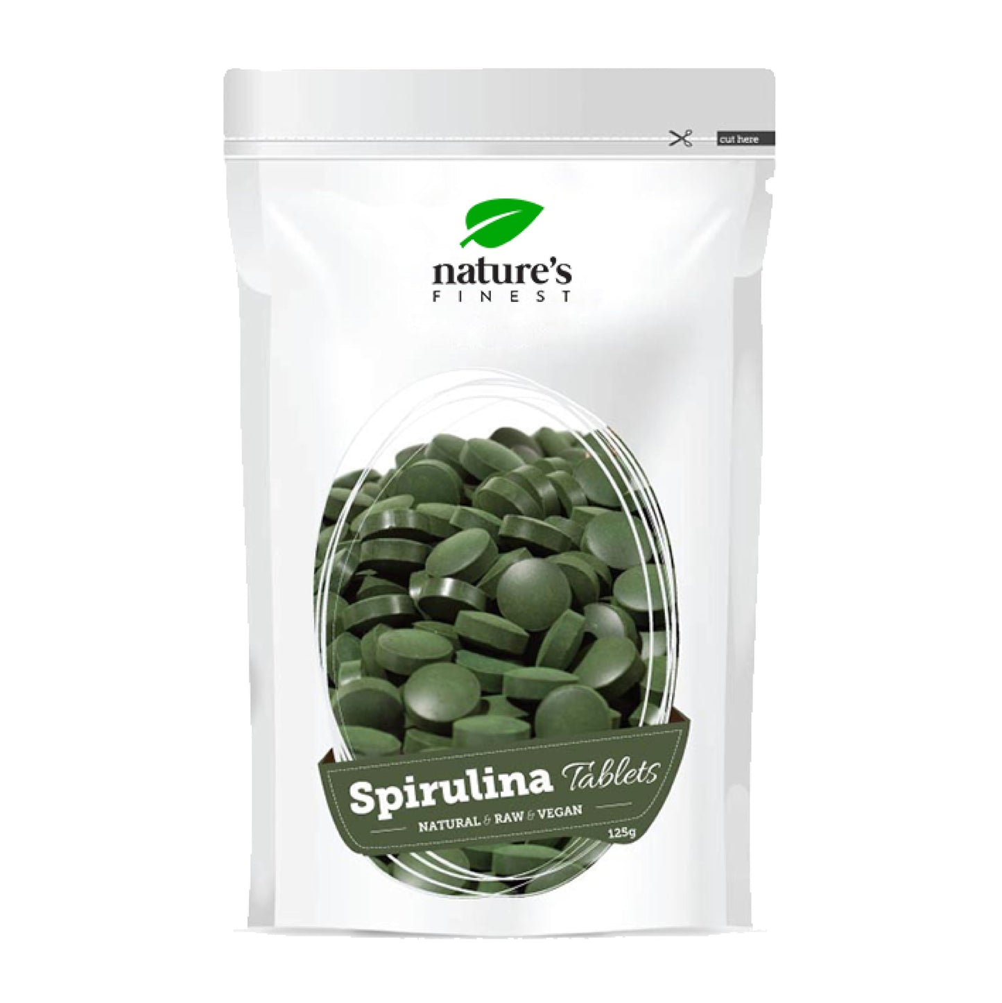 Nature's Finest by Nutrisslim Spirulina Tablets 250mg per Tablet (500 Tablets), 100% Organic Herbal Supplements, Natural Iron and Chlorophyll Source, Immune Booster Supplement - Vegan