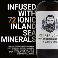 8 Oz/ 236 ml Copper Johns Gentle Daily Wash Suphate and Paraben Free Shampoo for hair and Skin with Provitamin B5, Vitamin E, Rosehip & Organic Jojoba Oil ideal for beard and hair cleansing