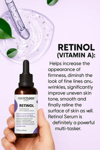 PERFECT LOOK LONDON Perfect Look London Advanced Retinol Serum with Hyaluronic Acid – Hydrating Anti-Ageing Formula for Wrinkles, Fine Lines & Dark Spots – Smoothing Vitamin A Night Serum – 30ml