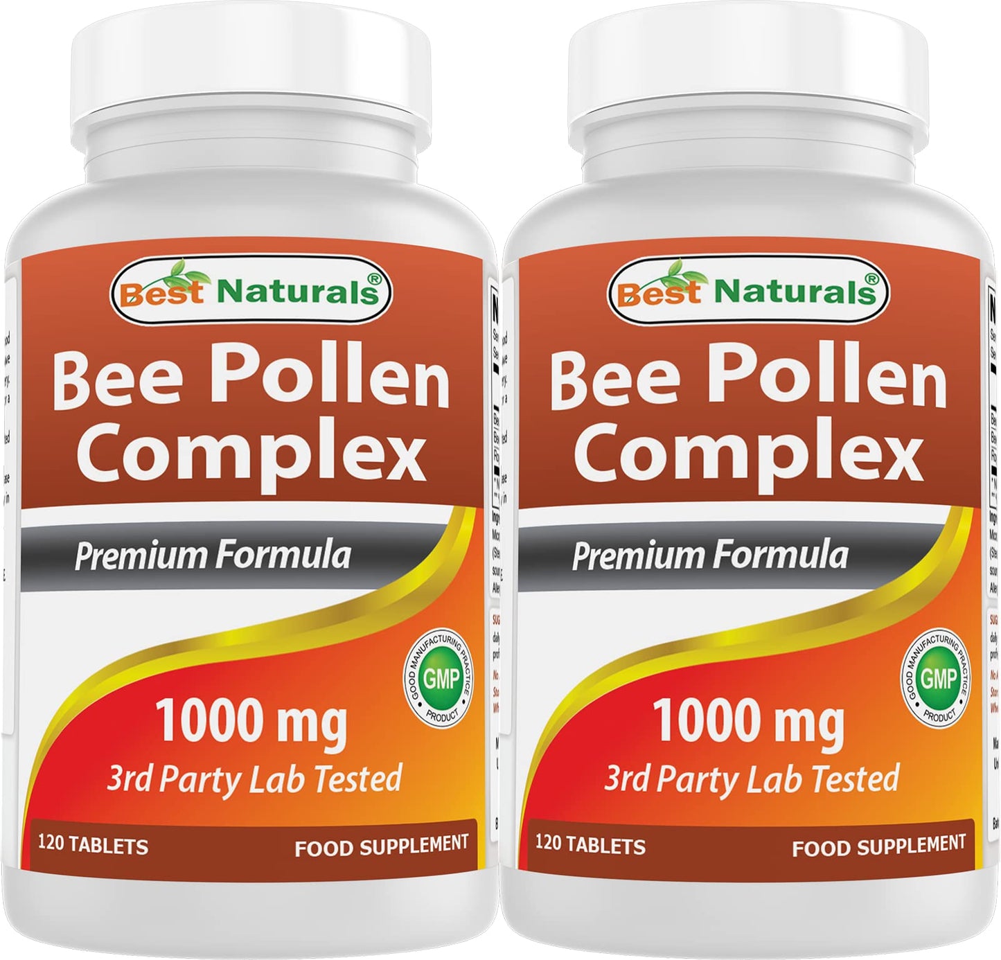 Best Naturals Bee Pollen Complex 1000 Mg 120 Tablets (120 Count (Pack of 2))