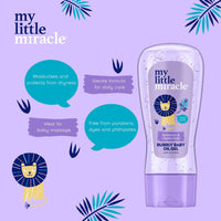 My Little Miracle Bubbly Baby Oil Gel Lavender & Chamomile Ideal For Baby Massage, Calming & Soothing, Prevents Dryness 200ml