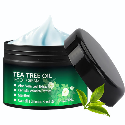 EliiSkinn Tea Tree Cream-Tea Tree Oil Foot Cream:-Repairs Cracked Heels, Soothes Dry Skin & Removes Calluses. Moisturizes & Softens Feet & Hands