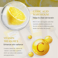 Facial Exfoliator, Vitamin C Exfoliating Gel, Lemon Peeling Gel Removes Dead Skin, Moisturizing Facial Scrubs Anti Pigmentation for All Body Parts