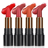 Anglicolor 4PCS Red Lipstick, Matte Lipstick, 24 Hour Lipstick, Waterproof, High Coverage, Rich and Radiant Colour, Vegan & Cruelty-Free (4PCS, 15.2g)