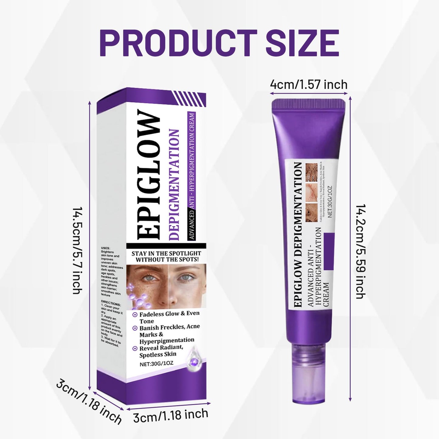 Ninnyi 30g Advanced Anti-Hyperpigmentation Cream, Dark Spots Remover Cream with Facial Massage Board