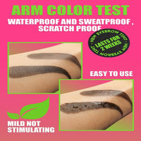 Generic Brow Dye Kit Long-Lasting Eyebrow Tint Semi-Permanent Black Eyebrow Waterproof Smudge-Proof Pen Tattoo Pencil Medium Brow Makeup for Defined Natural Look Easy to-Use with Brush