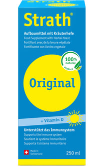 Strath Plus Vitamin D Liquid - Naturally Fermented Vitamin Food Supplement with Fermented Herbal Yeast & Vitamin D (250ml)