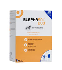 2 x Blephasol Duo 100 ml Micellar Eyelid Cleansing Lotion with 100 Lint-Free Pads | Effective and Gentle Cleansing for Make-Up Removal, Inflamed and Sensitive Eyelids | Soap & Alcohol-Free
