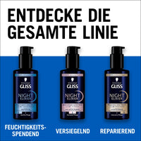 Gliss Kur Gliss Night Elixir Ultimate Repair (100 ml), Hair Serum Regenerates Damaged Hair During Sleep, Hair Care Leaves Soft & Regenerated Hair Overnight