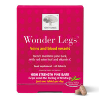 New Nordic Ltd New Nordic Wonder Legs, High-Strength Pine Bark & Red Vine Leaf Extract with Vitamin C, Supports Normal Circulation & Vein Function, 60 Vegan Tablets