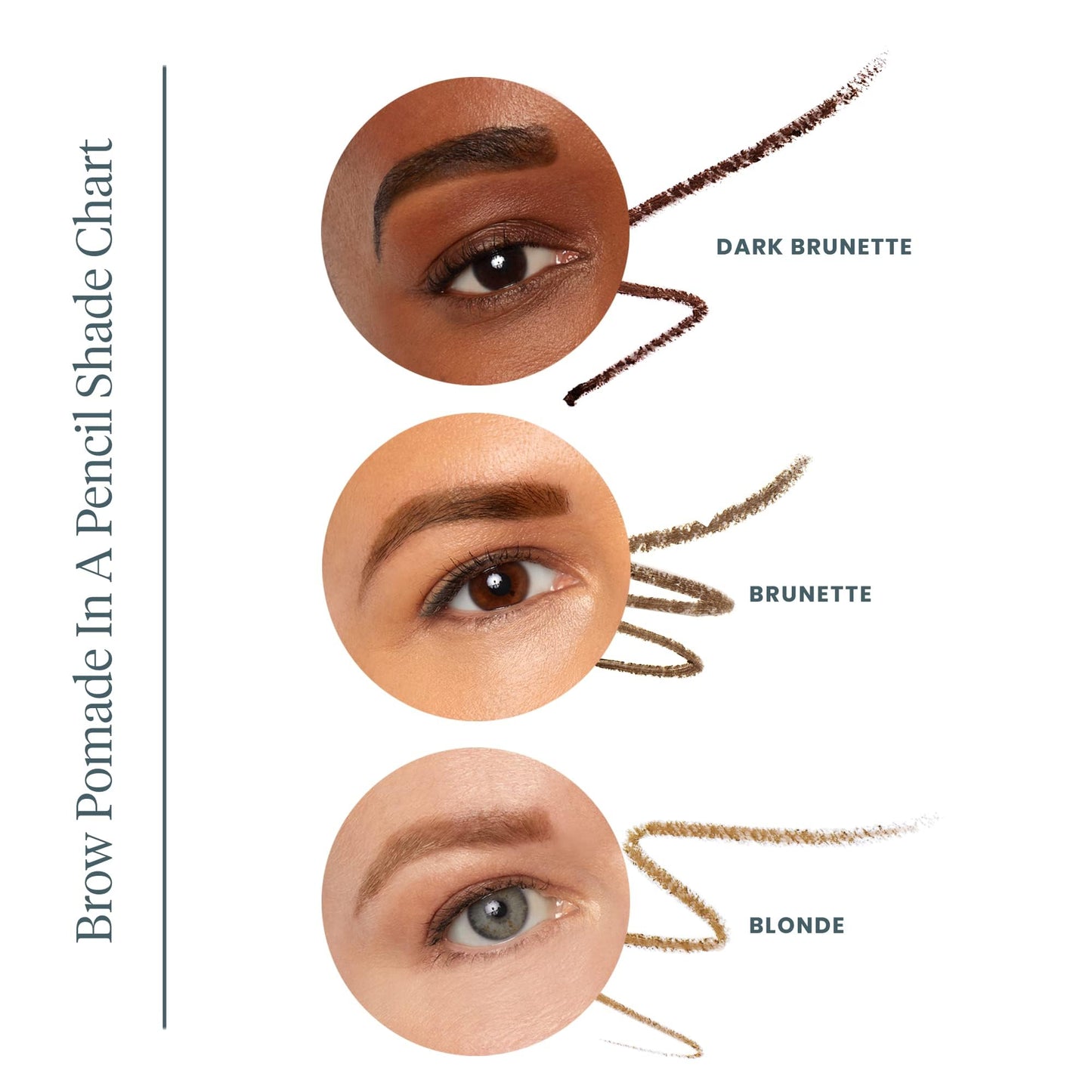 Wonderskin WONDERSKIN Eyebrow Pencil - Sharpenable Brow Pencil For Natural Looking Brows, Brown Eye Makeup, Long Lasting Eyebrow Pomade (Dark Brunette)