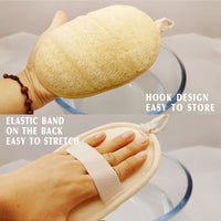 YIQINGJIE Natural Loofah Sponge Exfoliating Body Scrubber,2 Pack