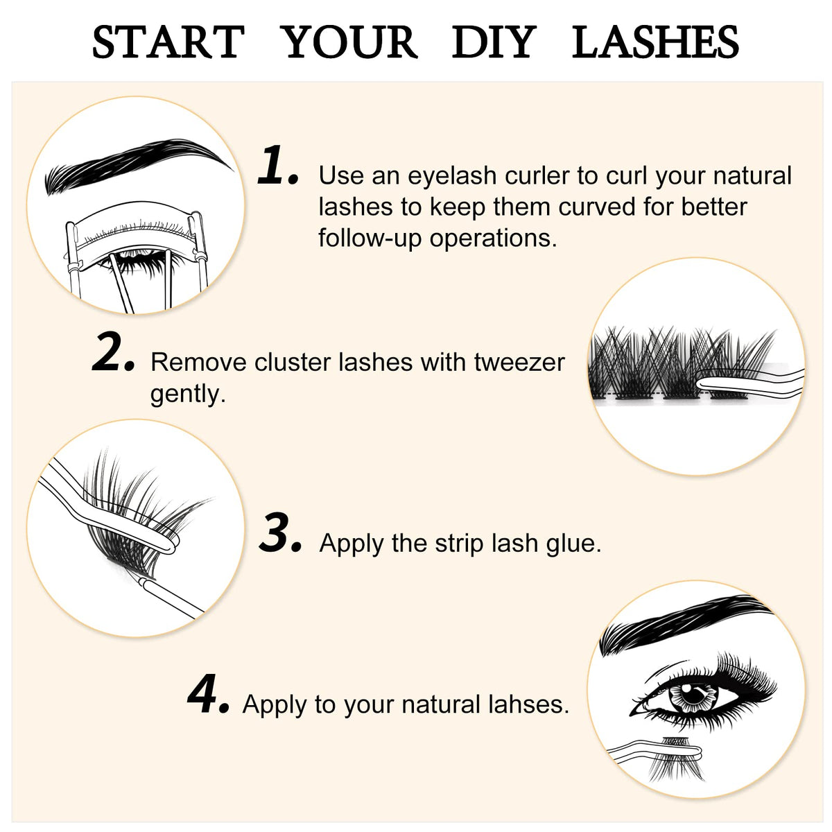 QUEWEL Individual Eyelashes 72 Pcs DIY Cluster Lashes D Curl 16mm Mega Matte Eyelash Clusters Volume False Lashes Soft & Light For Home Use(Volume-DH-D-16mm)