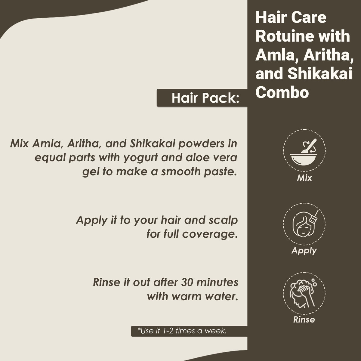 minature Combo Of Amla Powder Aritha & Shikakahi (Pack Of 3) | For Natural Beautiful Hair | Hair Pack for Hair, Conditioning, Smooth, and Shinny, and all types of Hair | 100 Each (100g*3)