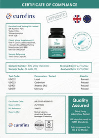 Vinco Supplements Oxy-Capsule Magnesium Compound - Vegan Oxygen Powder Natural Colon Cleanser - Gas Relief, Bloating Relief, Constipation Relief - Intestinal Cleanser for Adults - 120 Count