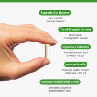 Metagenics - Saccharomyces Boulardii 3 Billion - Travel Gut Support Supplement - No Refrigeration Required - 90 Capsules