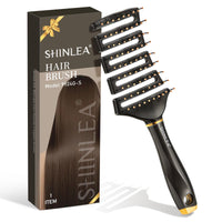 SHINLEA Detangling Hair Brush, Wet Brush Detangler for Women, Men & Kids, Anti-Tangle Vented Paddle Brushes for Wet, Dry, Straight & Curly Extension Hair, Unique Fishbone Design, Styling Tool