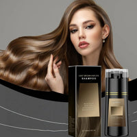 Hair Care Instant Dye Shampoo,Polar Hair Dye Shampoo Women 3-In-1 Sha/mpoo for Color Hair,Instant Herbal Coloring Sham/poo,Hair Care Dye S/hampoo,Easy to Use Shampo/os Dy/e,Long Lasting(Light Brown)