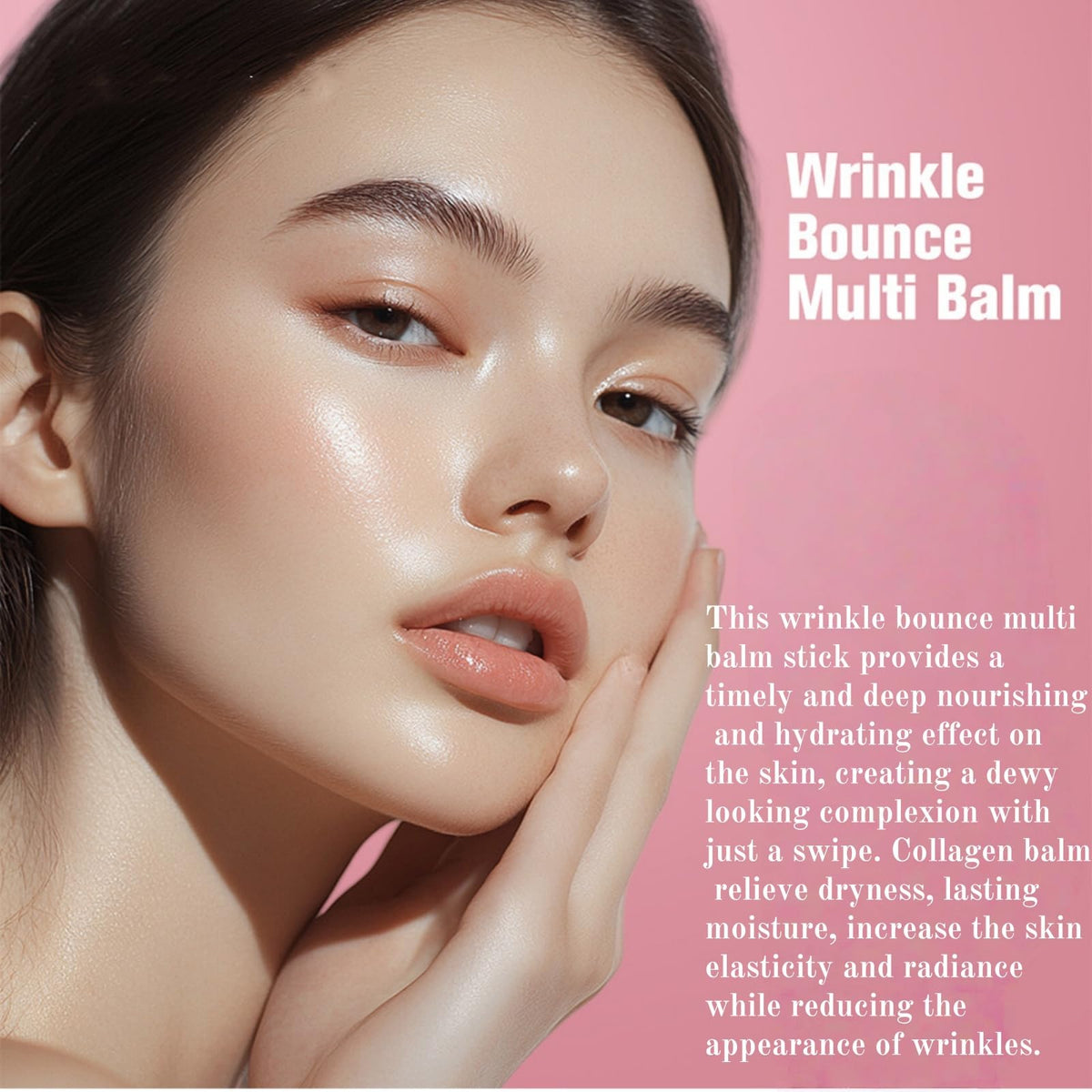 Fankayi Collagen Multi Balm Stick,Wrinkle Multi Balm Stick,Anti Wrinkle Bounce Collagen Sti/ck,All-in-One Wrin/kle Coll/agen Wand,Moisturising Ba/lm Women,Lifting,Tightening&Firming Ba/lm for Face Lip Body