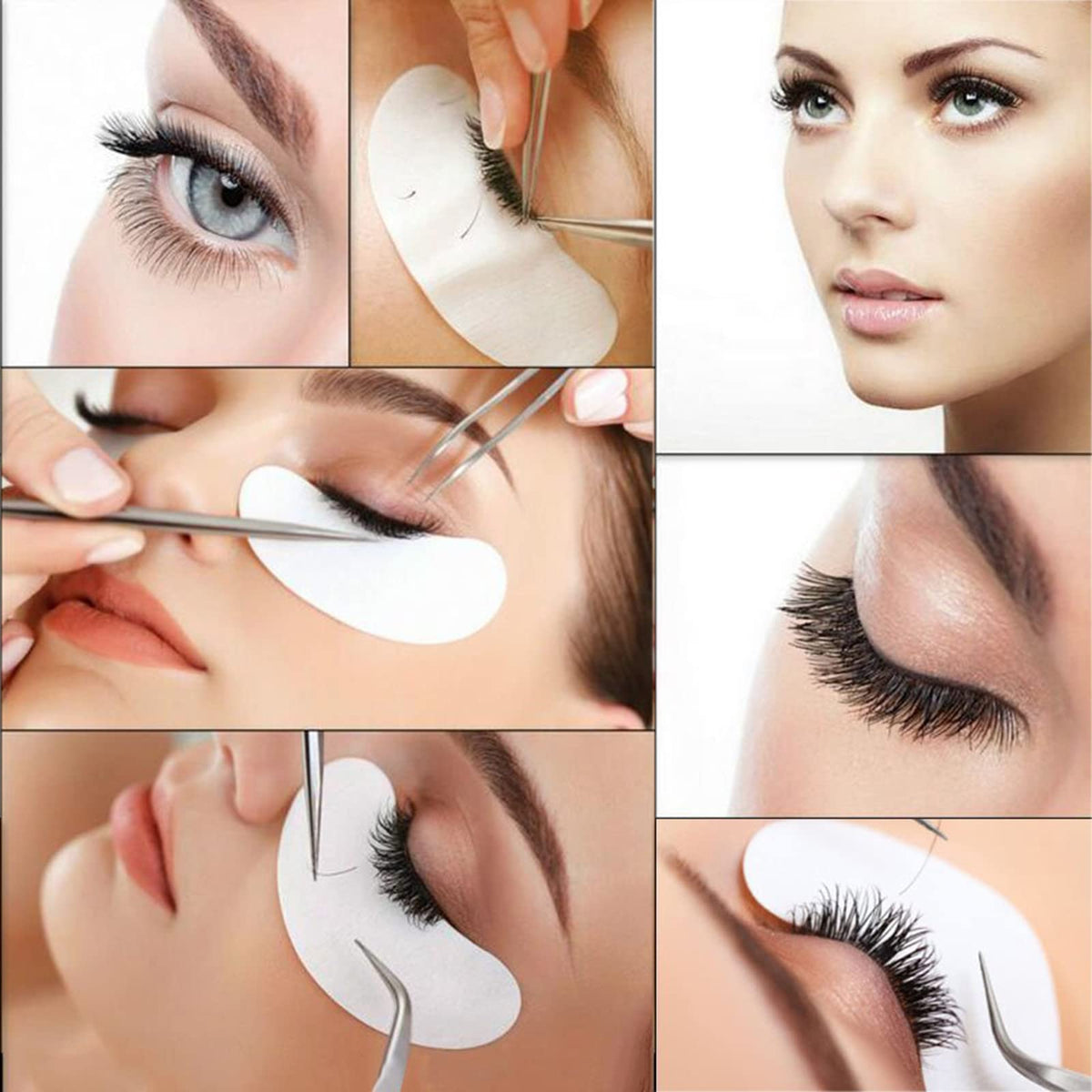 adspow Eyelash Extension Pads,Eye Gel Pads,Under Eye Gel Pads,Under Eye Gel Patches Lint Free Eye Patches for Eyelash Extensions (Black-20Pairs)
