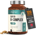 VitaBright Vitamin B Complex High Strength Methylated B Vitamins | B6 Vitamins with Folate & B12 Supplements | Complete Complex with 12 Active Nutrients | Not Liquid Drops Or Spray | Vitabright