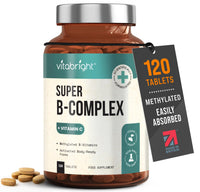 VitaBright Vitamin B Complex High Strength Methylated B Vitamins | B6 Vitamins with Folate & B12 Supplements | Complete Complex with 12 Active Nutrients | Not Liquid Drops Or Spray | Vitabright