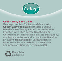 Colief Baby Face Balm | 100% Natural Oils & Butters for Infants | Gently Moisturise Baby's Dry & Sensitive Skin | Contains Shea Butter, Chamomile, Rosehip Oil, Coconut Oil | for Babies 3+ Months 50g